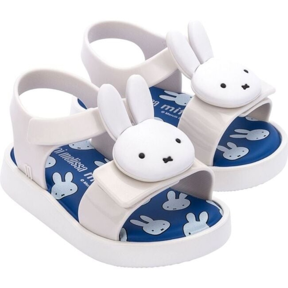 MINI MELISSA Miffy Size 10 Bunny Sandals White Easter